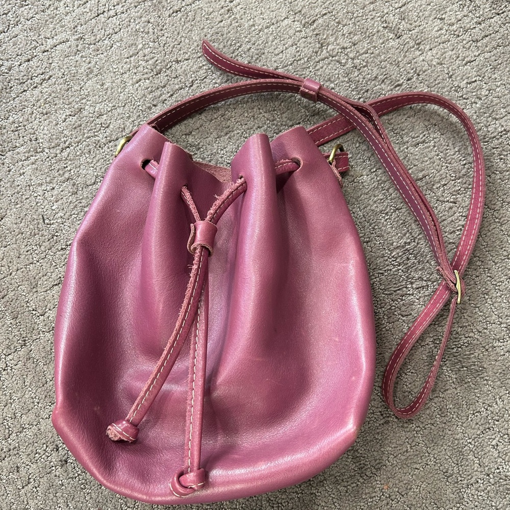 Portland leather Purple bucket bag *price firm*